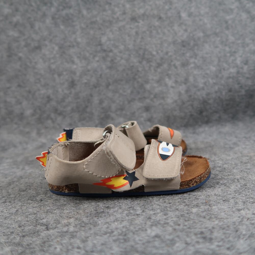 Wonder Nation Shoes Toddler Baby 5 Sandals Adjustable Straps Rocket Ship Comfort